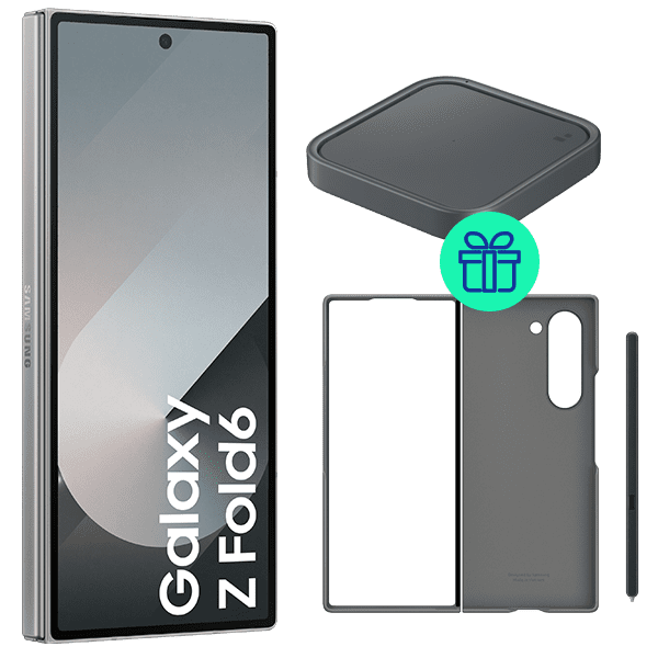 Galaxy Z Fold6 256GB Gris + Funda + Carregador de regal